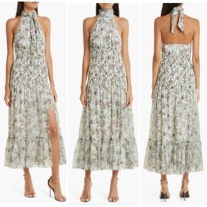 New! Cinq a sept Dover floral tie neck maxi dress nwt 17699